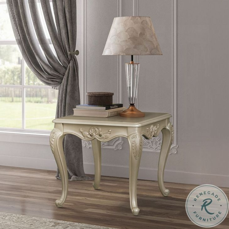 Libertee Champagne Rectangular End Table