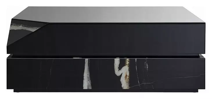 Drisana Black Rectangular Glass Top Cocktail Table