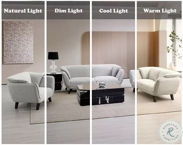 Nayeli Light Gray Boucle 86" Sofa