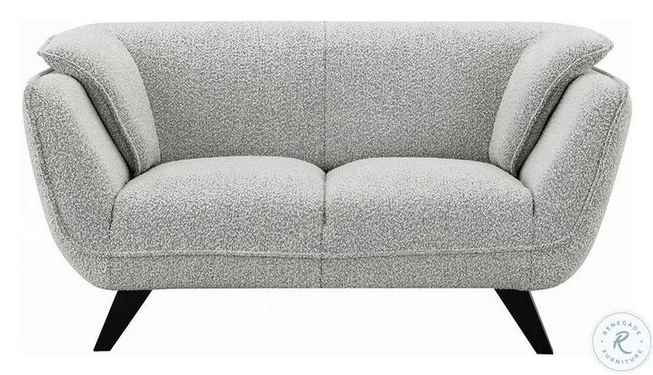 Nayeli Light Gray Boucle 65" Loveseat
