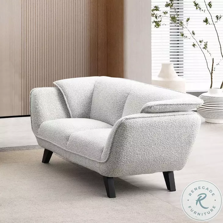Nayeli Light Gray Boucle 65" Loveseat