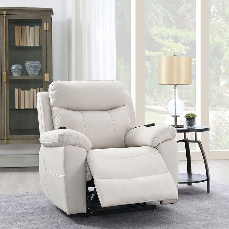 Chriki Beige Power Lift Recliner with Heating and Massage