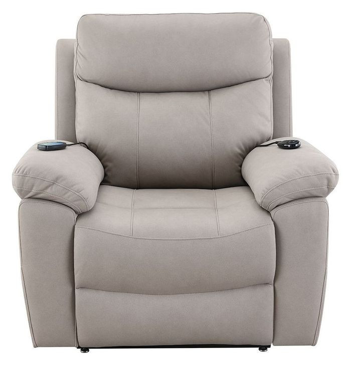 Chriki Light Gray Power Lift Recliner with Heating and Massage