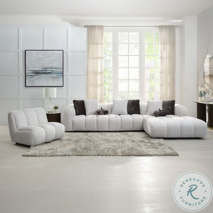 Manilla Ivory White Linen Sofa Sectional