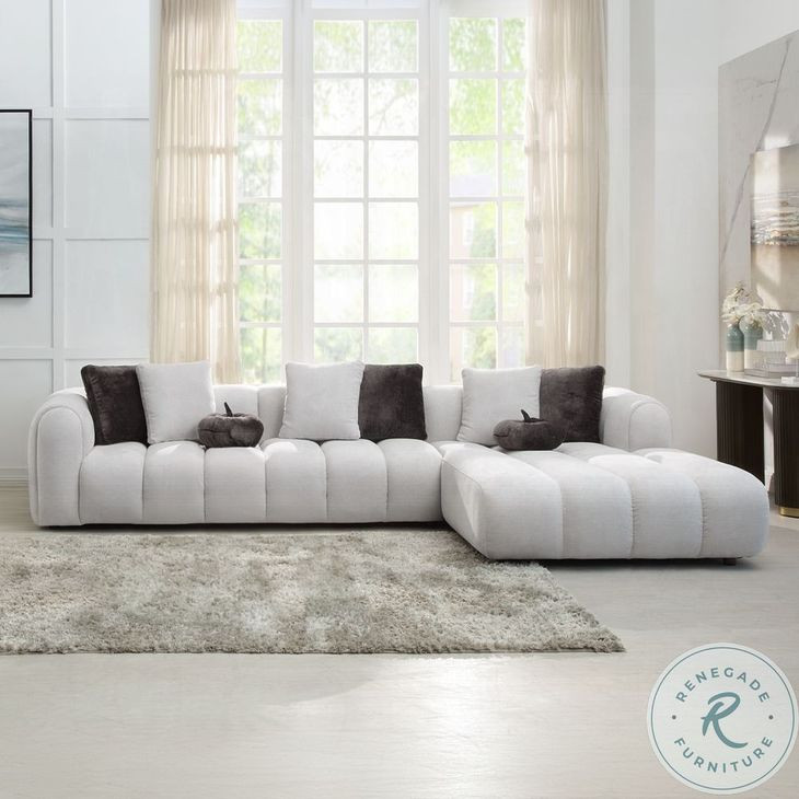 Manilla Ivory White Linen Sofa Sectional