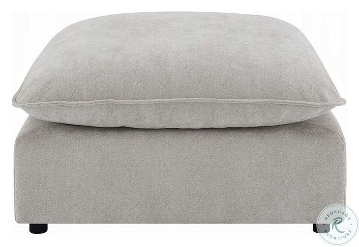 Marisa Beige Boucle Modular Square Ottoman