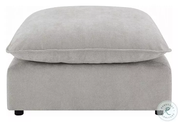 Marisa Beige Boucle Modular Square Ottoman