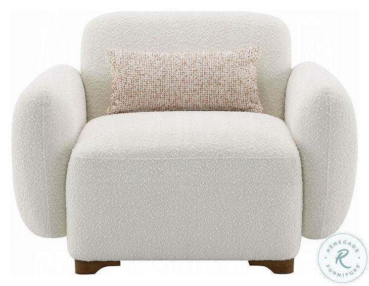 Darius Beige Boucle Chair with Pillow