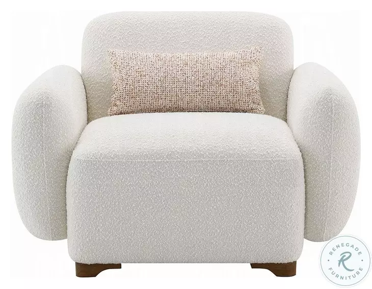 Darius Beige Boucle Chair with Pillow