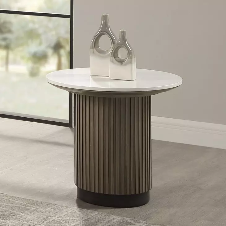 Clayten Light Oak Square End Table