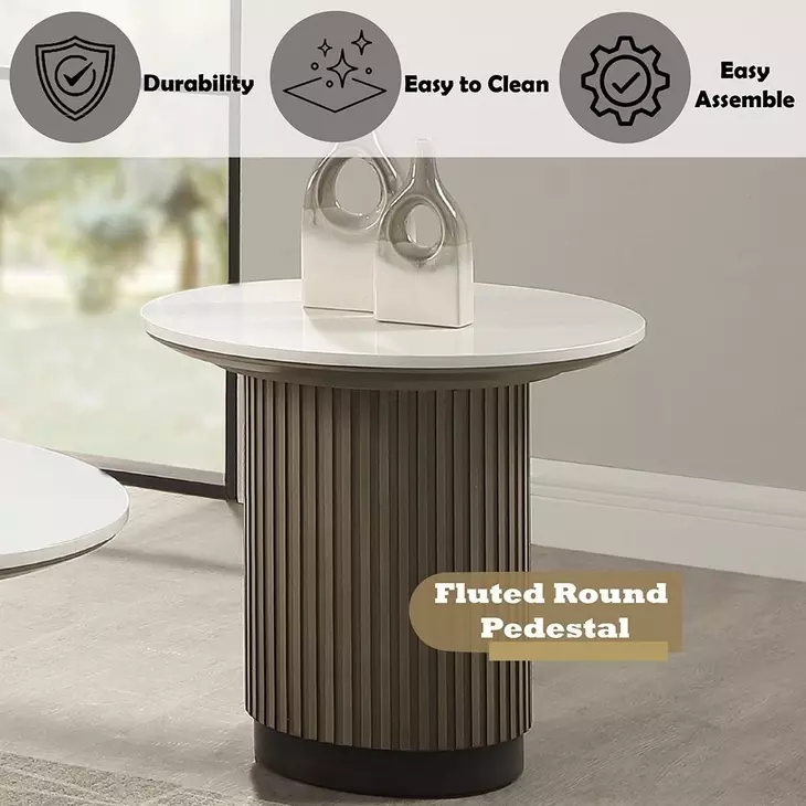 Clayten Light Oak Square End Table