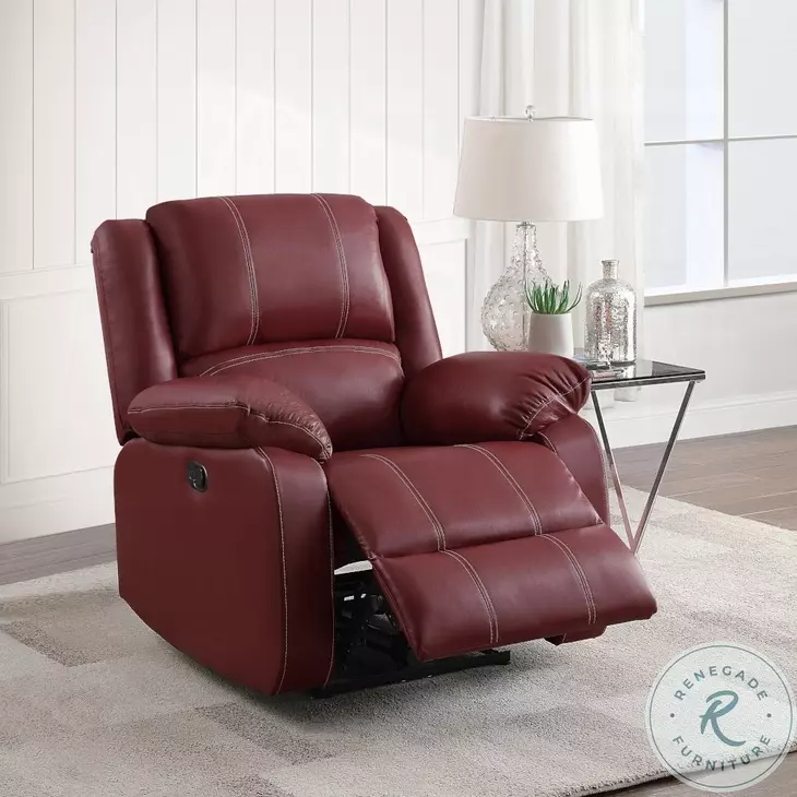 Zuriel Red Rocker Recliner