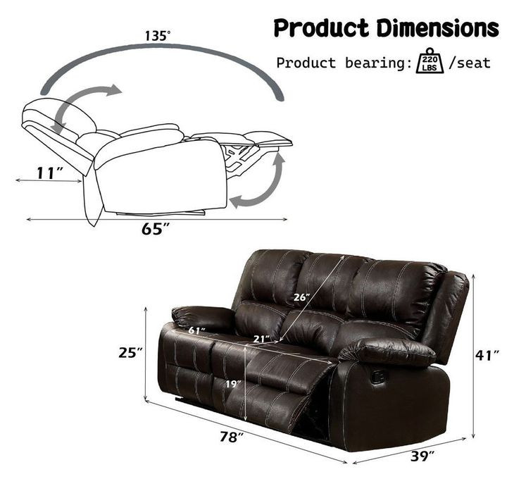 Zuriel Brown 81" Rocker Reclining Sofa