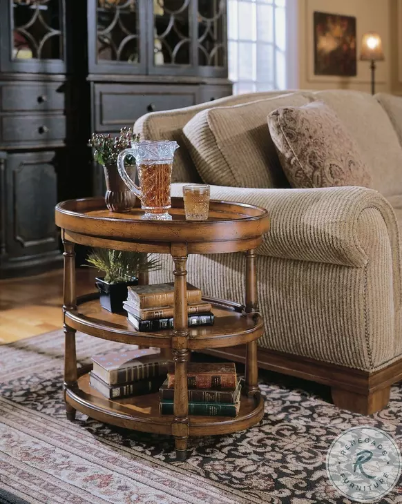 Sunlit Mappa Burl Oval Accent Table
