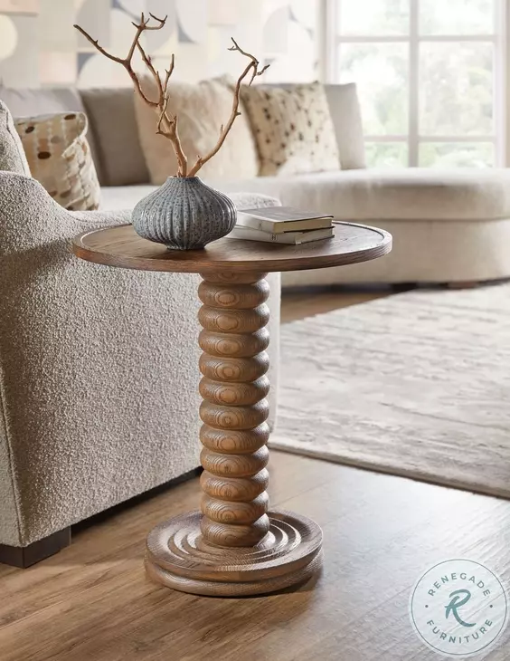 Mercantile Natural Spindle Accent Table