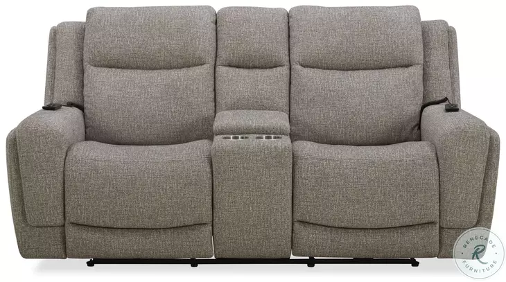 Perriton Frappe Zero Gravity 80" Power Reclining Console Loveseat With Heat And Massage
