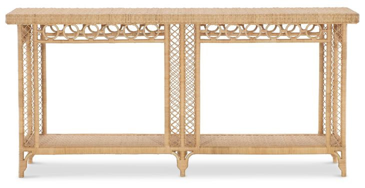 Commerce and Market Light Natural Rectangular Console Table
