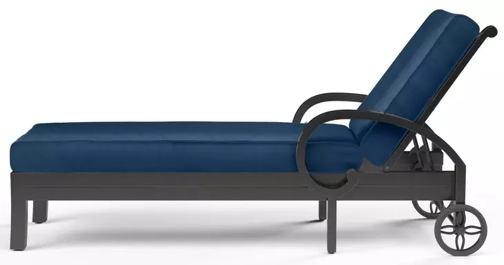 Monterey Spectrum Indigo 78" Outdoor Chaise Lounge with Self Welt
