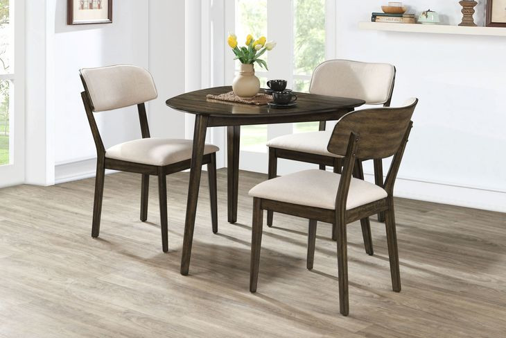 Rex Walnut 35" Guitar Pick Corner Dining Table