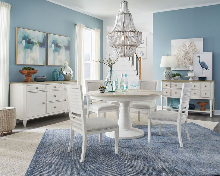 Echo Isles Sea Pearl and Driftwood 72" Extendable Oval Dining Table