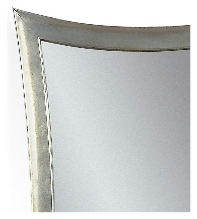 Hour Glass Silver Leaf Rectangular Floor Mirror