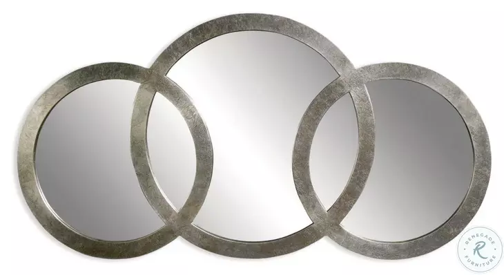 Libra Metallic Silver Leaf Wall Mirror