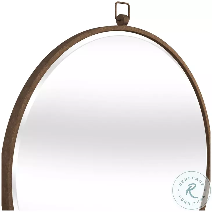 Quinn Antique Bronze Round Wall Mirror