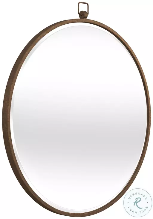 Quinn Antique Bronze Round Wall Mirror