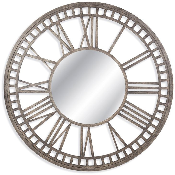 Elgar Matte Gray Round Wall Mirror