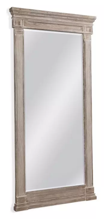 Ione Distressed Gray Rectangular Floor Mirror