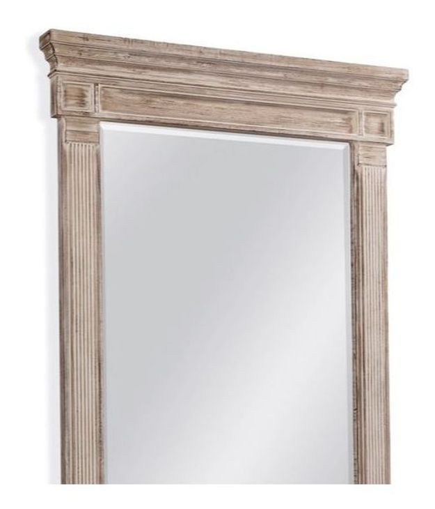 Ione Distressed Gray Rectangular Floor Mirror
