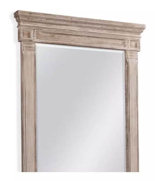 Ione Distressed Gray Rectangular Floor Mirror