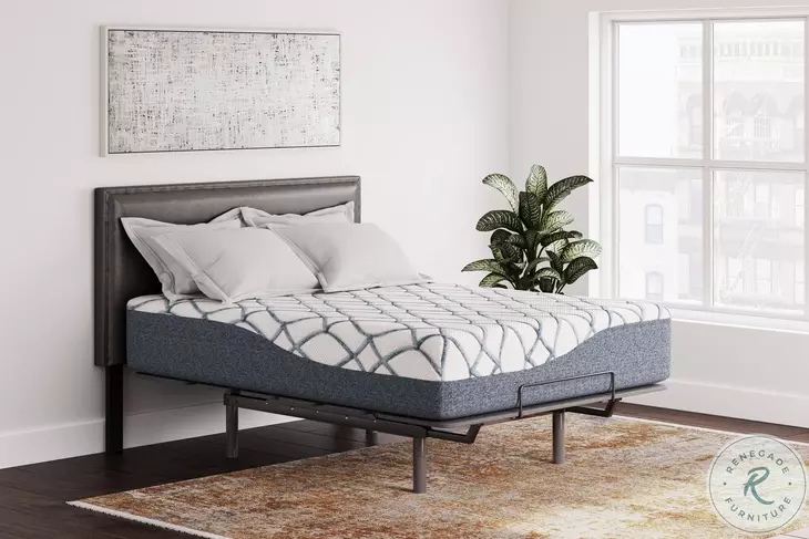 Chime Elite 14" White And Blue 2.0 California King Mattress
