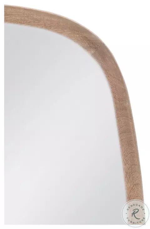 Priscott Natural Mango Wood Rectangular Wall Mirror