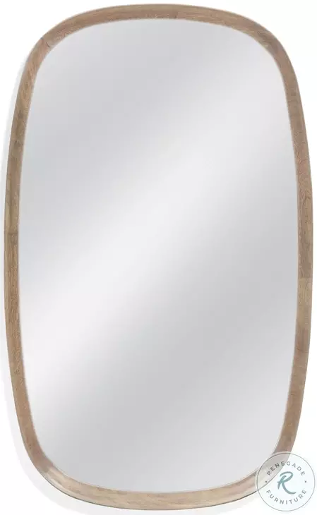 Priscott Natural Mango Wood Rectangular Wall Mirror