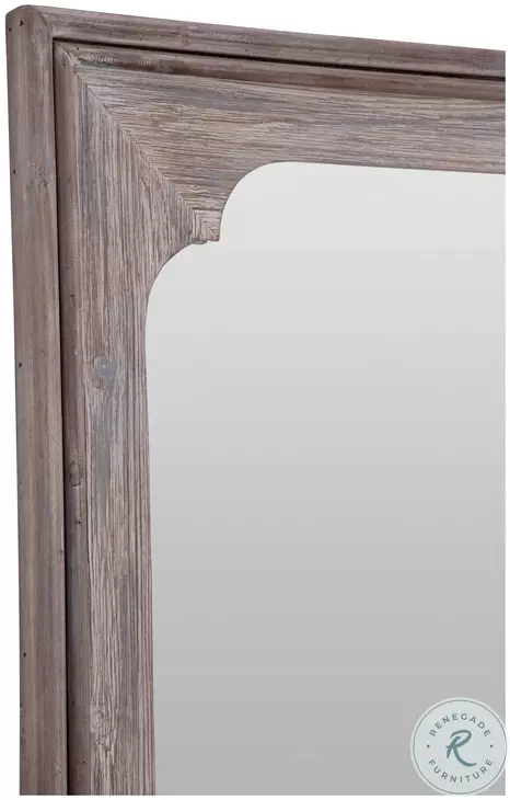 Landry White Washed Floor Mirror