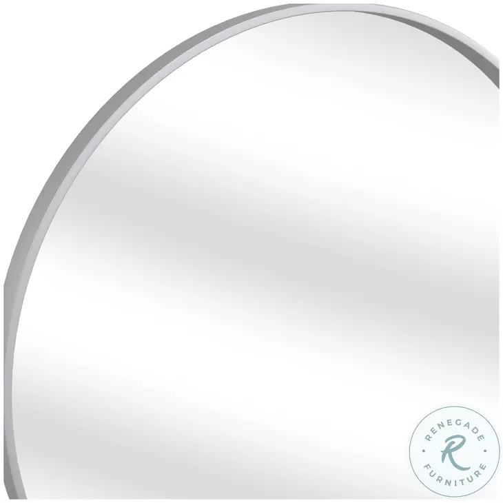 Portia Silver Round Wall Mirror