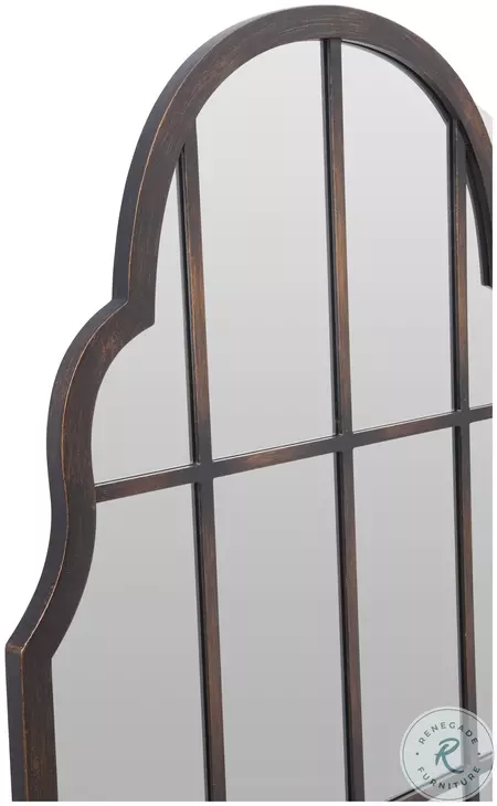 Francisco Hand Painted Bronze Floor Mirror