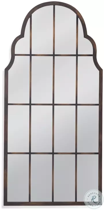 Francisco Hand Painted Bronze Floor Mirror