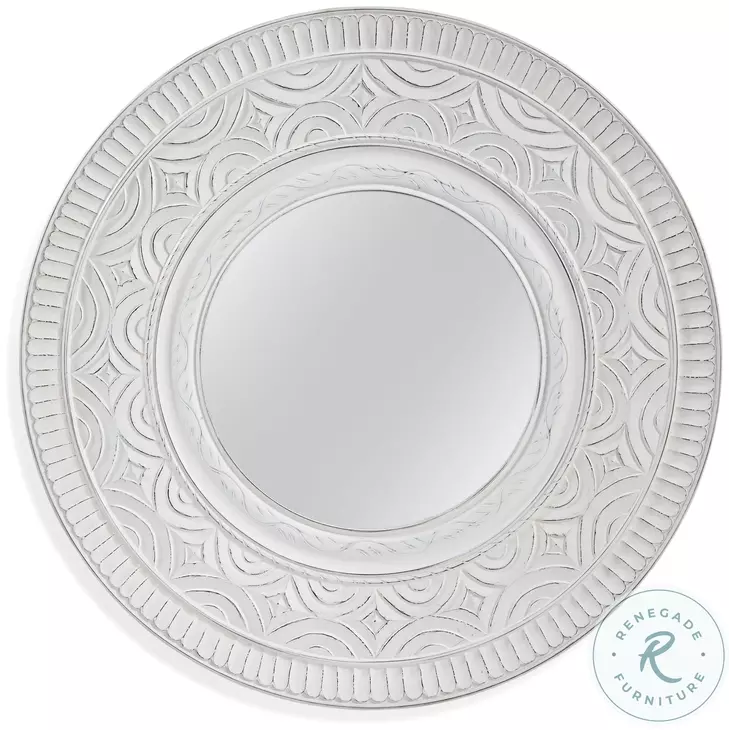 Holland Distressed White Wall Mirror
