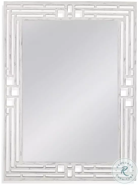 Epsilon Weathered White Wall Mirror