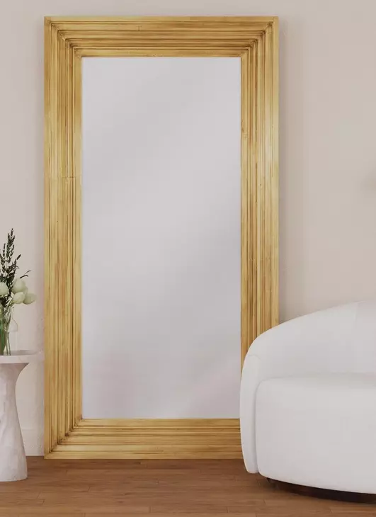 Queenie Gold Rectangular Floor Mirror