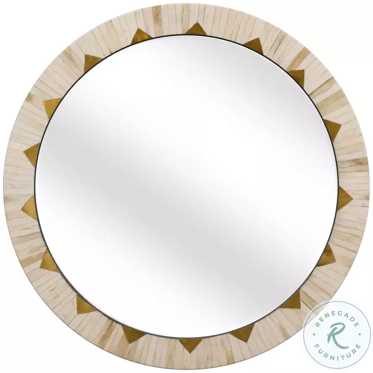 Global Gold And White Wall Mirror