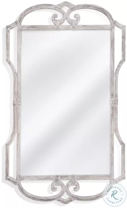 Carthage Weathered Whitewash Wall Mirror