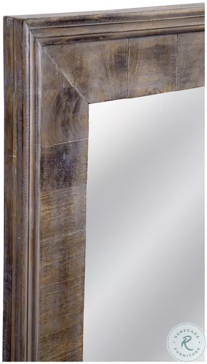 Zip Weathered Grey Floor Mirror