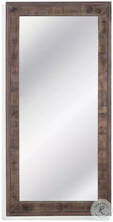 Zip Weathered Grey Floor Mirror