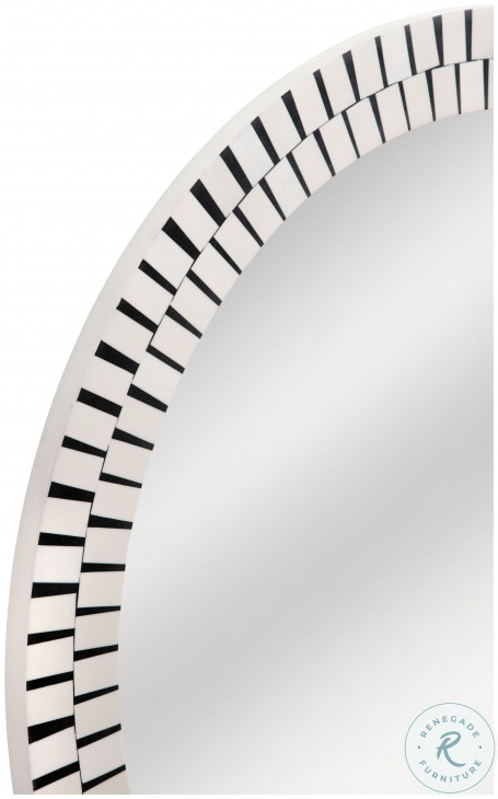 Sanna Black And White Wall Mirror From Bassett Mirror | Coleman Furniture