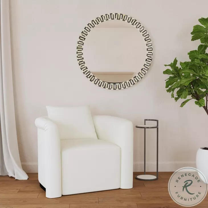 Sceptre Gray And White Wall Mirror