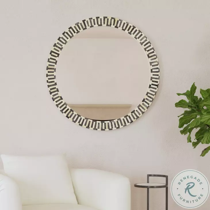 Sceptre Gray And White Wall Mirror