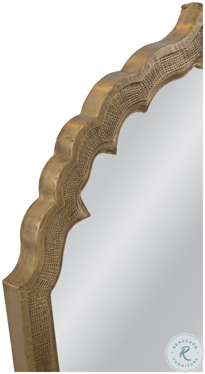 Tusk Antique Brass Wall Mirror From Bassett Mirror | Coleman Furniture